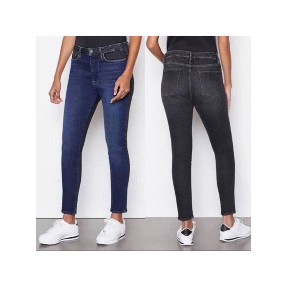 FRAME Le One Mid-rise Skinny Jeans Dual Colors Black \Blue size 2